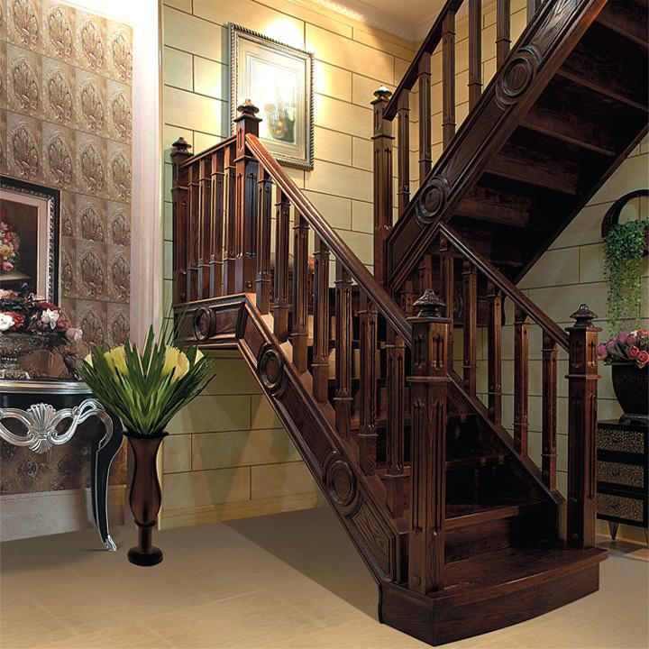 wooden stair handrail